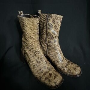Joan & David vintage snake skin boots